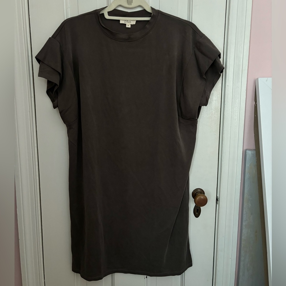 Elan Grey Short Sleeve Casual Dress